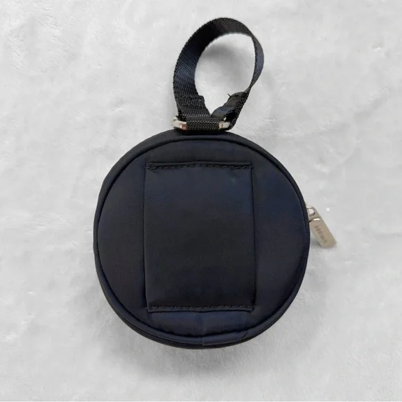 NWOT Lululemon Logo Pouch Coin Case Keychain – Black Nylon Mini Clip Pouch - Picture 3 of 7